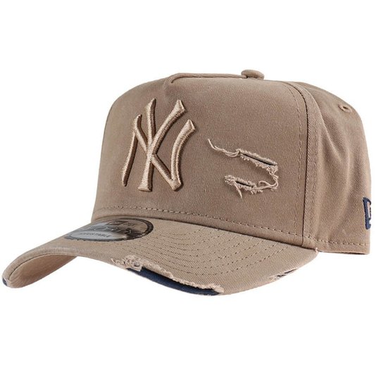 Bone New Era Nyc 940 Destroyed Caqui Claro