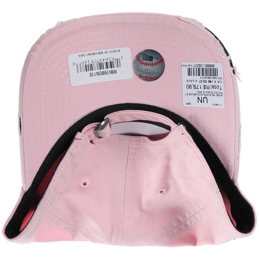 Bone New Era Nyc 940 Destroyed Rosa Claro