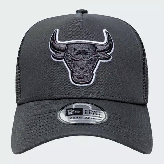 Boné New Era Outline Trucker Chicago Bulls Cinza Chumbo