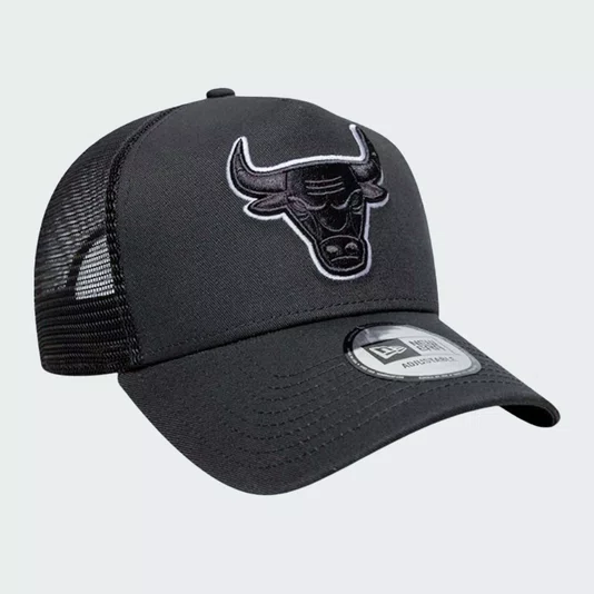 Boné New Era Outline Trucker Chicago Bulls Cinza Chumbo