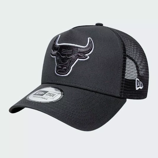Boné New Era Outline Trucker Chicago Bulls Cinza Chumbo