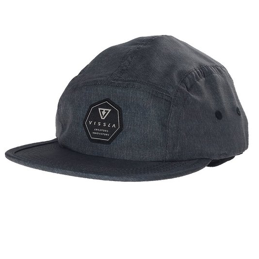 Boné Para Surf Vissla 5 Panel Little Surf Preto/Mescla