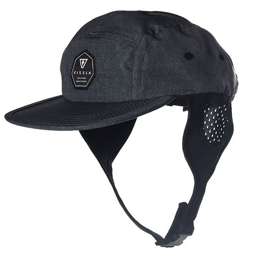Boné Para Surf Vissla 5 Panel Little Surf Preto/Mescla