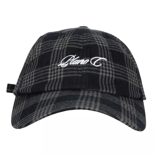 Boné Plano C. Low Dad Hat Check Cinza/Preto