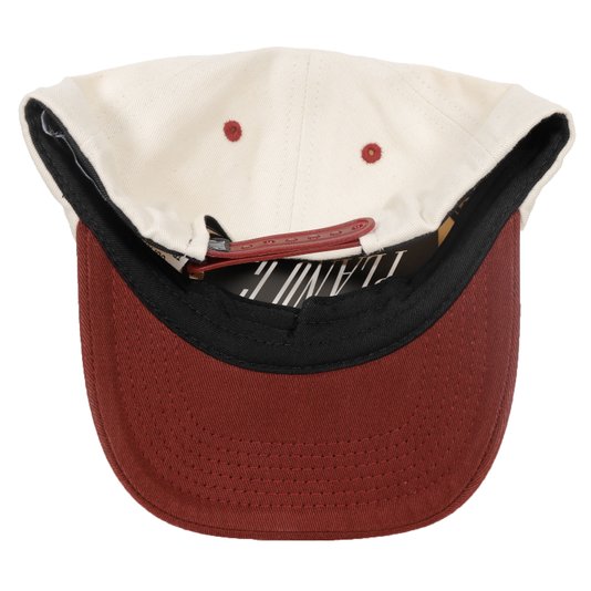 Boné Plano C. Polo Hat Strapback Logo Off White/Bordo