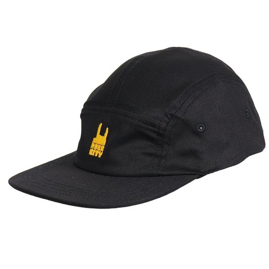 Boné Rock City Logo Five Panel Preto/Amarelo