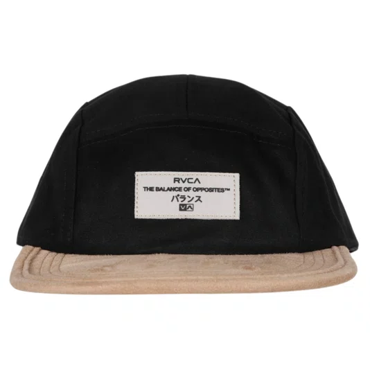 Boné Rvca Balance 5 Panels Preto/Caramelo