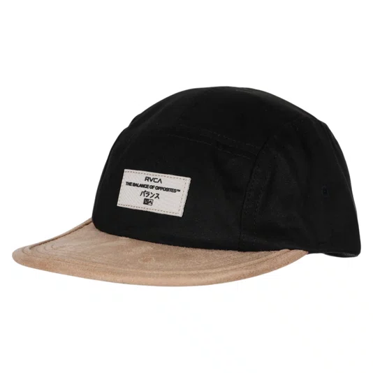 Boné Rvca Balance 5 Panels Preto/Caramelo