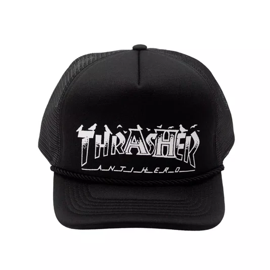 Boné Thrasher Anti Hero Trucker Pigeon Preto
