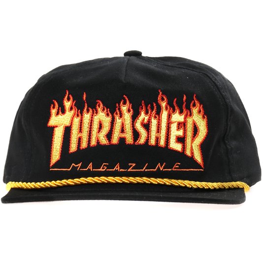 Boné Thrasher Magazine Logo Flame Dope Preto/Laranja