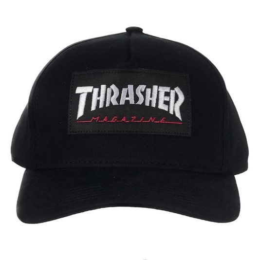 Boné Thrasher Magazine Logo Patch Hat Preto