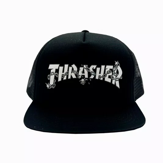 Boné Thrasher Trucker Chains Preto