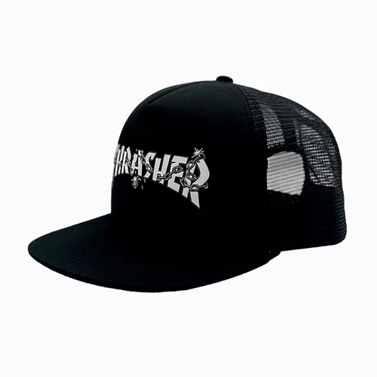 Boné Thrasher Trucker Chains Preto
