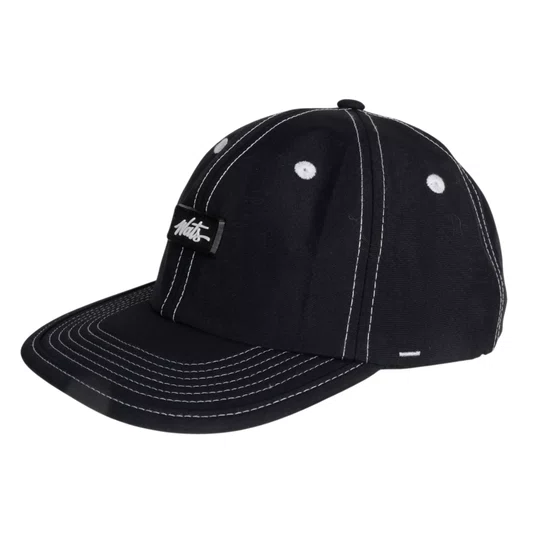 Boné Wats Six Panel Pesponto Tag Preto