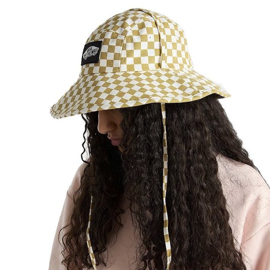 Bucket Vans Sunny Side Checkerboard Amarelo/Branco