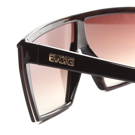 Óculos Evoke Futurah WD01 Wood Gradient Preto/Marrom/Dourado