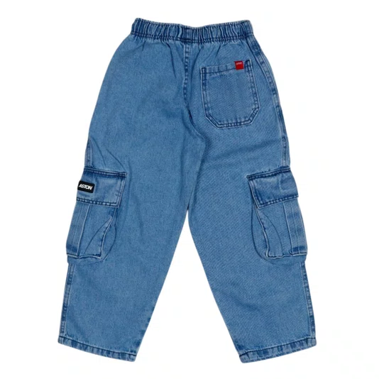 Calça Aston Cargo Infantil Jeans