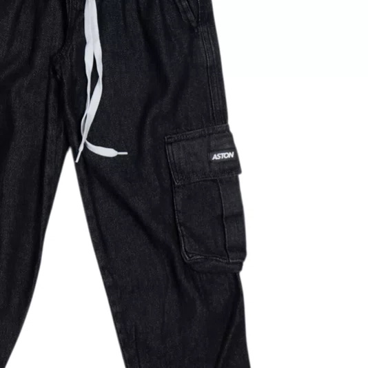 Calça Aston Cargo Infantil Preto Marmorizado