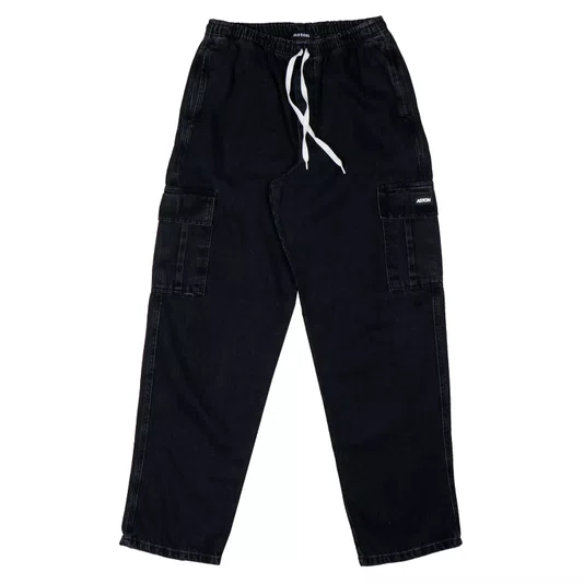 Calça Aston Cargo Preto Estonado