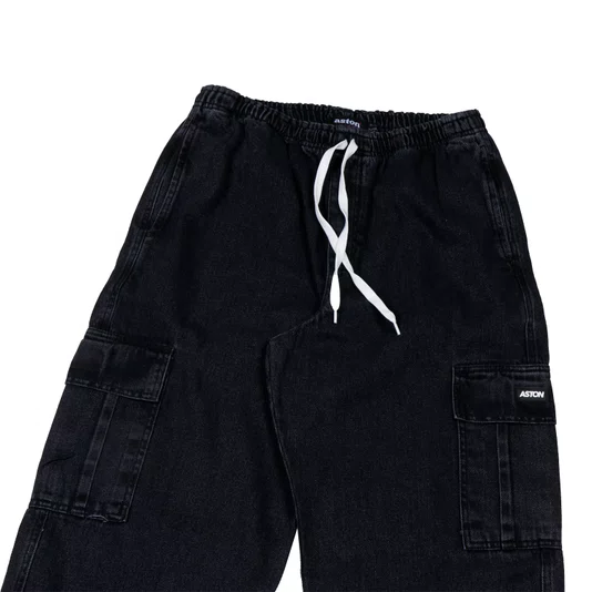 Calça Aston Cargo Preto Estonado