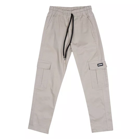 Calça Aston Cargo Sarja Juvenil Bege