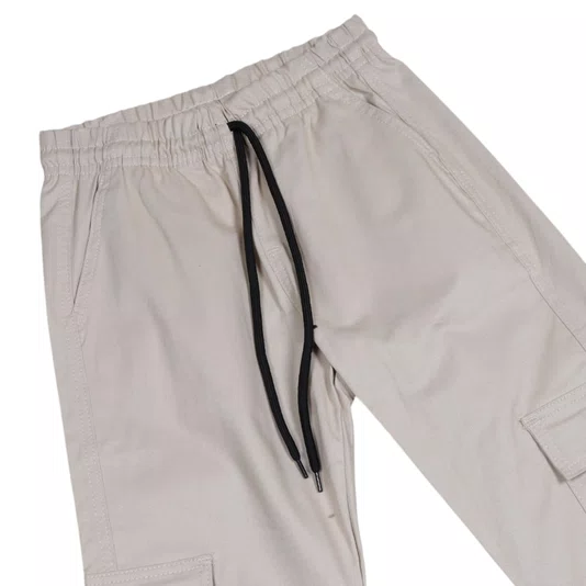 Calça Aston Cargo Sarja Juvenil Bege