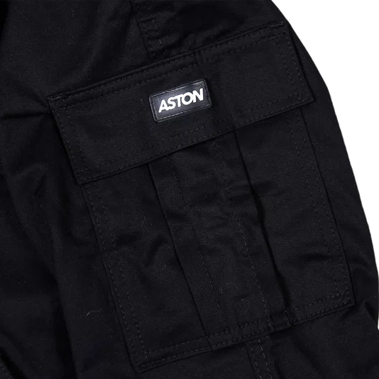 Calça Aston Cargo Sarja Juvenil Preto