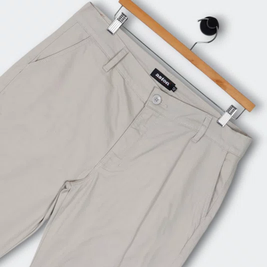 Calça Aston Sarja Tradicional Caqui