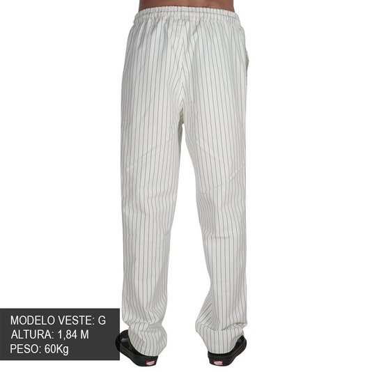 Calça Baw Alfaiataria Risca De Giz Off White