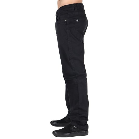 Calça Dropdead Reat Confort Tradicional Sarja Preto