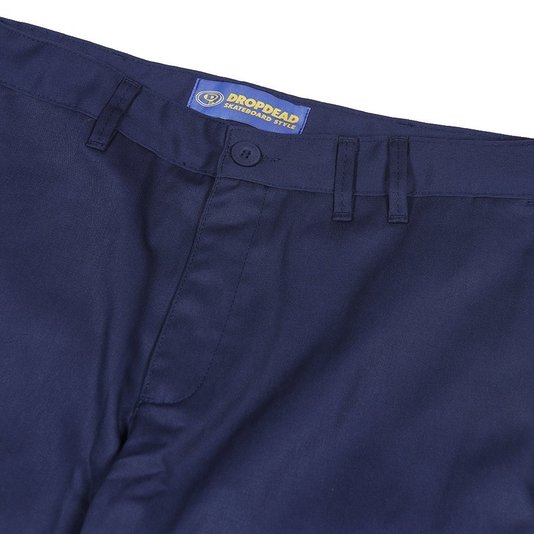 Calça Dropdead Sarja Amaci Confort Chino Azul Marinho