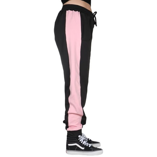 Calça Hang Loose Pet Dry Elanca Preto/Rosa