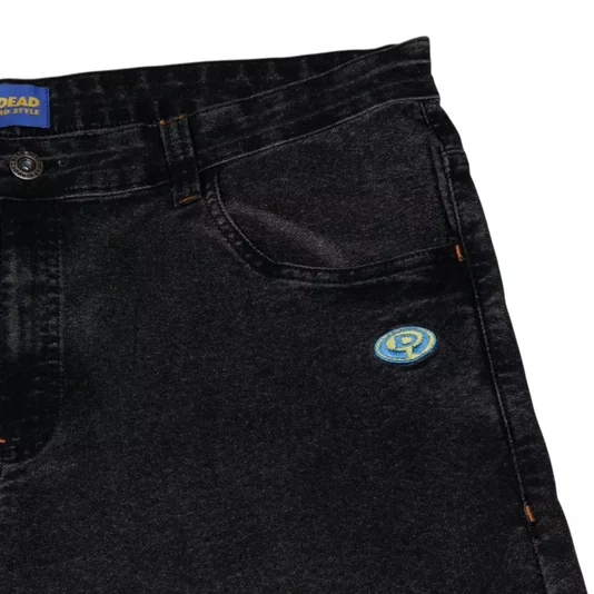 Calça Dropdead Classic 90s Dark Jeans Preto Estonado