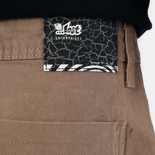 Calca Lost Sarja Skateboard Fit Bege