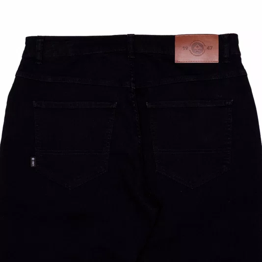 Calça Lrg Jeans Denim Blackout Denin Preto