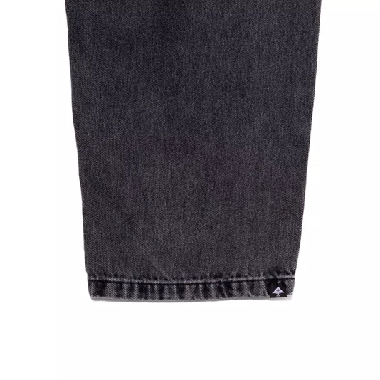 Calça Lrg Jeans Robust Black Baggy Preto