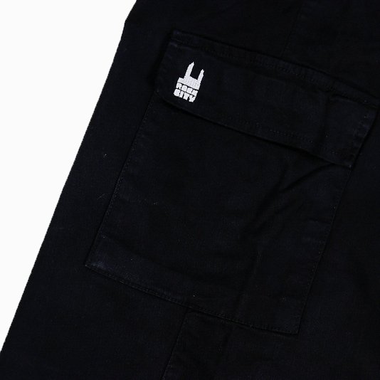 Calça Rock City Army Cargo Sarja Feminino Preto