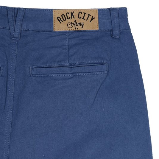 Calça Rock City Chino Feminino Azul