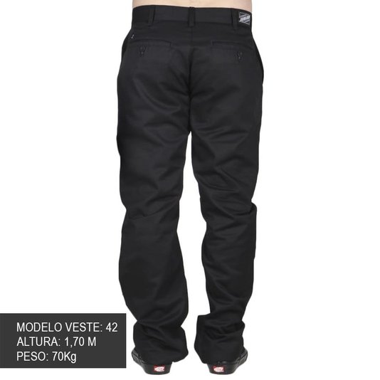 Calça Santa Cruz Chino Sc Work Sarja Preto