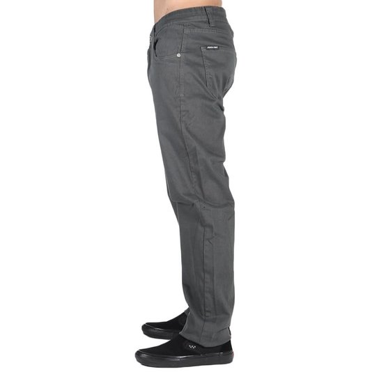 Calça Santa Cruz Sarja Reat Confort Regular Chumbo