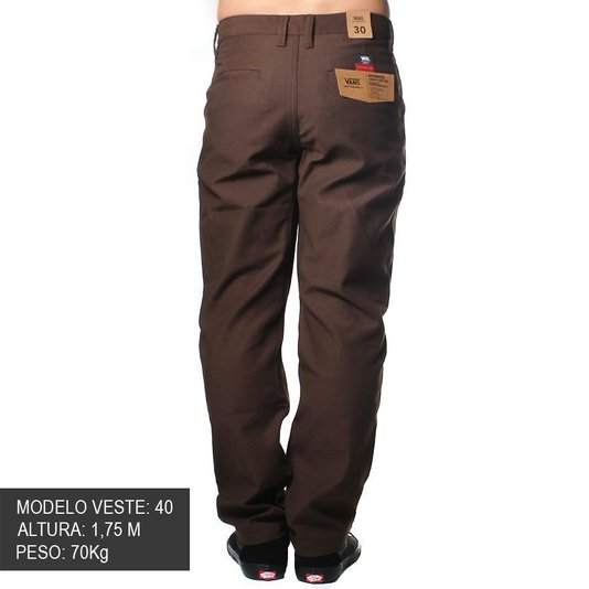 Calça Vans Chino Authentic Glide Demitass Marrom