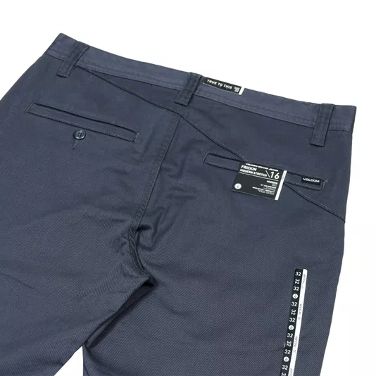 Calça Volcom Frickin Modern Stretch Cinza Escuro
