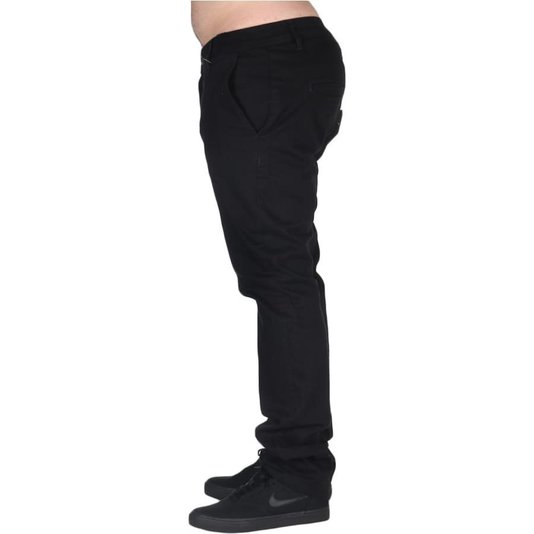 Calça Volcom Vorta Slim Straight Sarja Preto