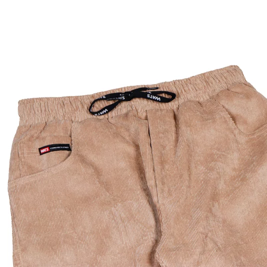 Calça Wats Reta Tradicional Veludo Caqui