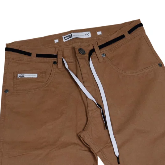 Calça Wats Sarja Tradicional Bege