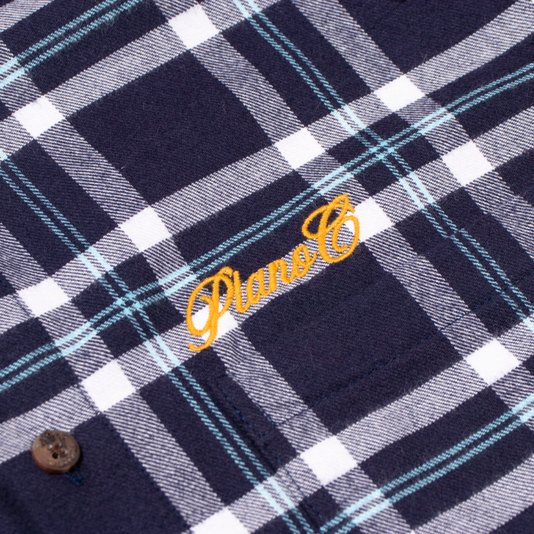 Camisa Flanela Plano C. Signature Azul/Branco