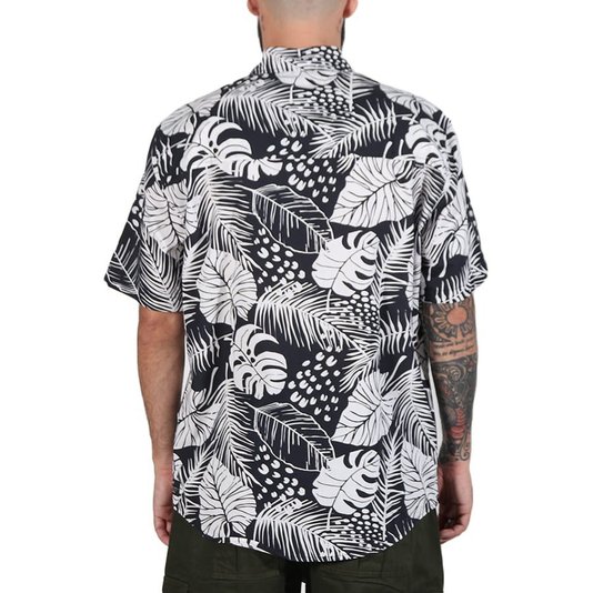 Camisa Hurley Botanic Preto/Branco