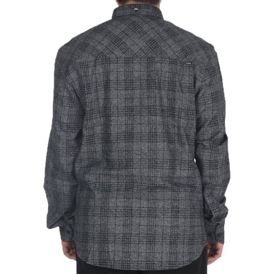 Camisa Hurley Ml City Cinza Mescla/Preto