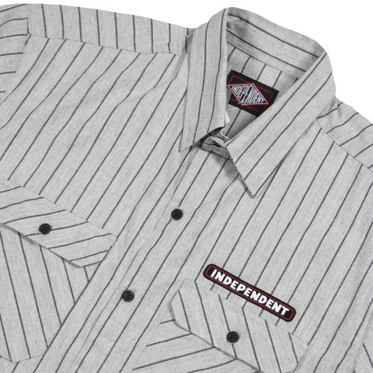 Camisa Independent Bar Logo Work Shirt Cinza 