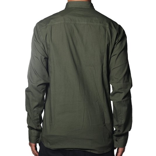 Camisa Lost Enterprises Manga Longa Verde Musgo